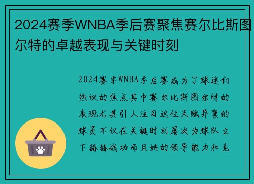 2024赛季WNBA季后赛聚焦赛尔比斯图尔特的卓越表现与关键时刻