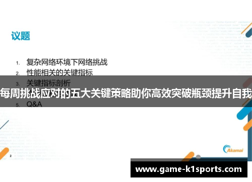 每周挑战应对的五大关键策略助你高效突破瓶颈提升自我