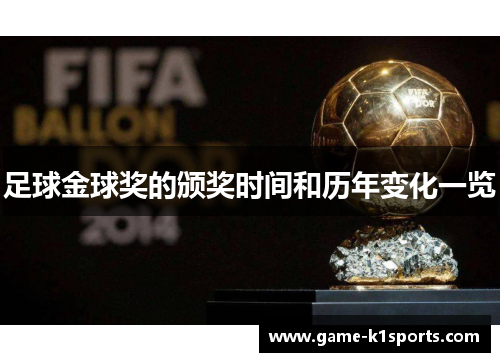 足球金球奖的颁奖时间和历年变化一览